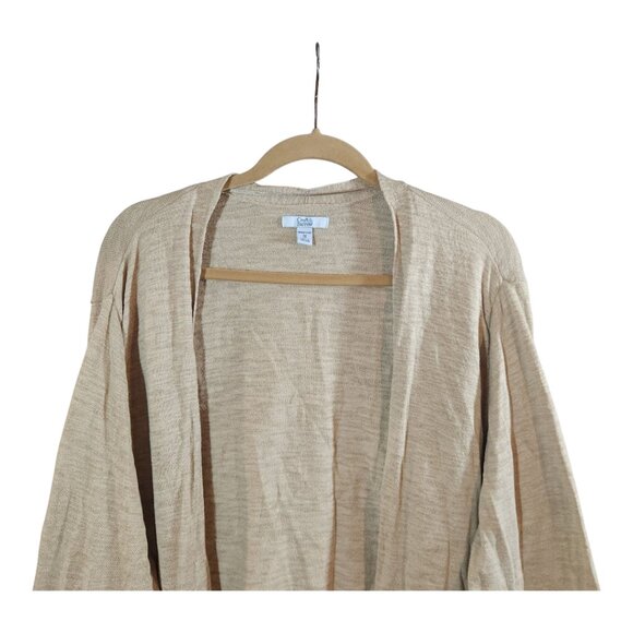 Croft & Barrow Cropped Open-front Lightweight Cardigan Neutral Women's 2X - Picture 3 of 6